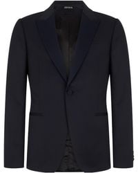ZEGNA - Single-Breasted Peak-Lapel Blazer - Lyst