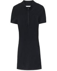 Alexander Wang - Logo-Tape Mock-Neck Mini Dress - Lyst