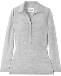 TOVE - Austine Wool And Silk-Blend Polo Shirt - Lyst