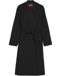 Max Mara - Studio Bcollag Belted Long-Sleeved Coat - Lyst