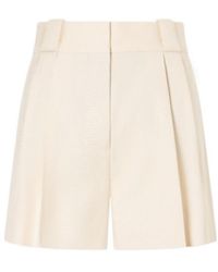 Blazé Milano - Mid-Rise Pleated Canvas Shorts - Lyst