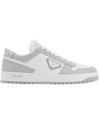 Prada - Downtown Leather Sneakers - Lyst