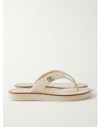 Gucci - Thong Sandal With Double G - Lyst