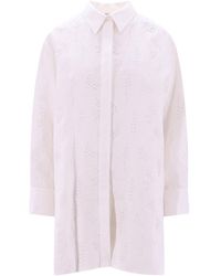 Chloé - Chloé Long-Sleeved Oversized Shirt - Lyst