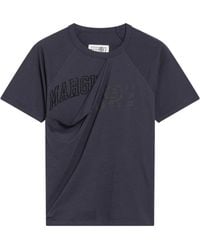MM6 by Maison Margiela - Draped Logo T-Shirt - Lyst