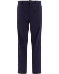 Prada - Logo Patch Straight-Leg Trousers - Lyst