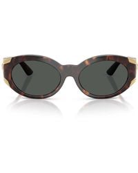 Versace - Eyewear Oval Frame Sunglasses - Lyst