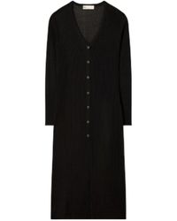 Tory Burch - Long-Sleeved V-Neck Knitted Dress - Lyst