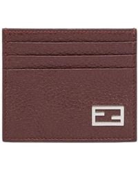 Fendi - Baguette Logo Plaque Card Holder - Lyst