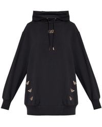 EA7 - Logo-Print Long-Sleeve Hoodie - Lyst