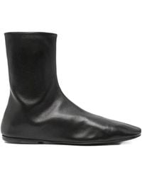 Dries Van Noten - Leather Sock Booties Shoes - Lyst