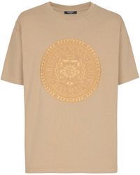 Balmain - Embroidered Medallion T-Shirt - Lyst