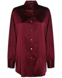 Tom Ford - Satin Relaxed Fit Shirt - Lyst