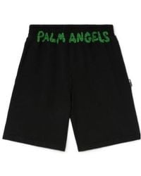 Palm Angels - Logo-Printed Elasticated Waist Track Shorts - Lyst