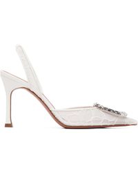 AMINA MUADDI - Camelia Lace Sling 90 High-Heeled Sandals - Lyst