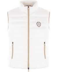 Brunello Cucinelli - Logo Patch High Neck Gilet - Lyst