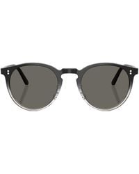 Oliver Peoples - Oval Frame Sunglasses - Lyst