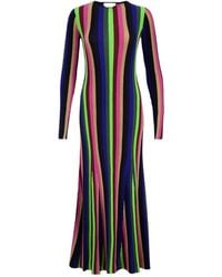 Gabriela Hearst - Striped-Pattern Long-Sleeve Dress - Lyst