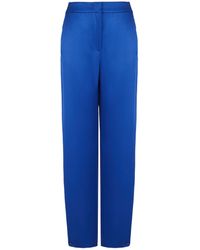Giorgio Armani - Elasticated Waist Satin Trousers - Lyst