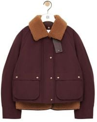 Loewe - Puffer Shearling Jacket - Lyst