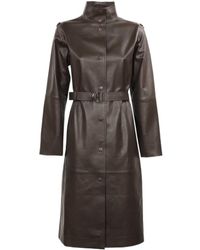 Yves Salomon - High-Necked Long-Sleeved Coat - Lyst