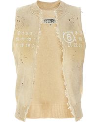 MM6 by Maison Margiela - Numeric Distressed Vest - Lyst