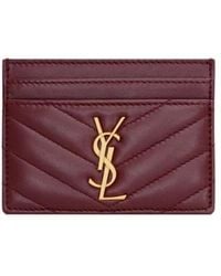 Saint Laurent - Cassandre Matelassé Quilted Card Case - Lyst