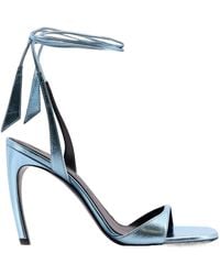 The Attico - The Lace-Up Heeled Sandals - Lyst