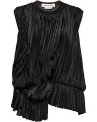 Comme des Garçons - Comme Des Garçons Sleeveless Draped Pleated Blouse - Lyst