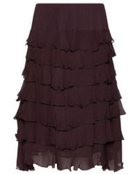 Marella - Flounced Crepon Skirt - Lyst