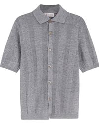 Brunello Cucinelli - Short-Sleeved Knitted Shirt - Lyst