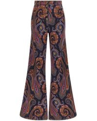 Etro - Paisley Printed Flared Jeans - Lyst
