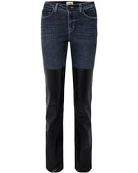 L'Agence - Coated High-Waisted Flared Jeans - Lyst