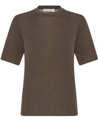 The Row - Ozzi Short-Sleeve Knitted Top - Lyst