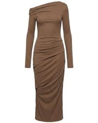 Paris Georgia Basics - Manahou One-Shoulder Draped Dress - Lyst