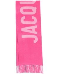 Jacquemus - Logo Detailed Fringed Edge Scarf - Lyst