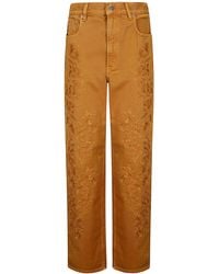 Golden Goose - Kim Floral Embroidered Pants - Lyst