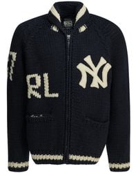 Polo Ralph Lauren - Logo-Patch Chunky-Knit Cardigan - Lyst