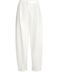 Brunello Cucinelli - Cotton Smooth French Terry Pleated Track Trousers - Lyst
