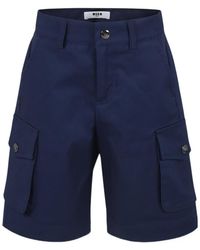 MSGM - Cargo-Pocket Bermuda Shorts - Lyst