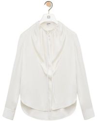 Loewe - Silk-Blend Satin Blouse - Lyst