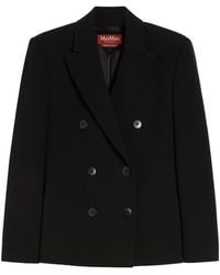 Max Mara - Studio Double-Breasted Long-Sleeved Blazer - Lyst