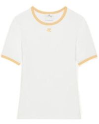 Courreges - Courrèges Contrast Trim Logo T-Shirt - Lyst