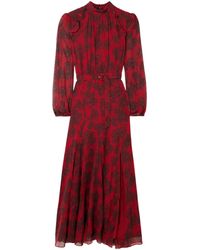 Saloni - Jacqui-B Printed Long Dress - Lyst