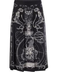 Fabiana Filippi - Graphic Printed Pleated Midi Skirt - Lyst