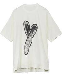 Y-3 - Graphic Logo-Print Crew Neck T-Shirt - Lyst