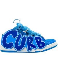 Lanvin - Curb Logo Low-Top Sneakers - Lyst