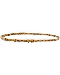 Dries Van Noten - Snake-Effect Leather Belt - Lyst