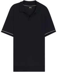 BOSS - V-Neck Polo Shirt - Lyst