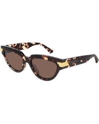 Bottega Veneta - Logo Sunglasses - Lyst